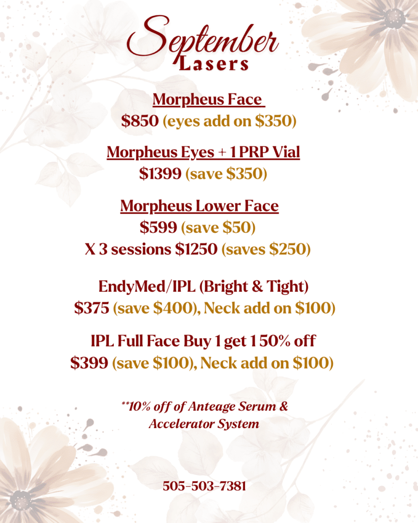 Sept. Lasers Specials